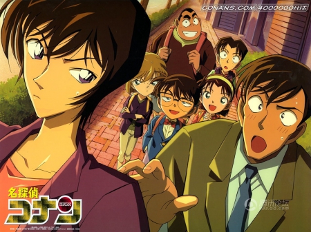 Detective Conan - takagi, sato, genta, haibara ai, mitsuhiko, conan edogawa, ayumi, detective conan