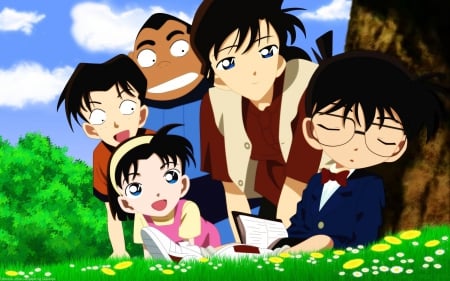 Detective Conan - genta, mitsuhiko, conan edogawa, ayumi, ran mouri, detective conan