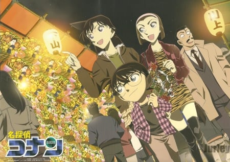 Detective Conan - kogoro mouri, sonoko, conan edogawa, detective conan, ran mouri