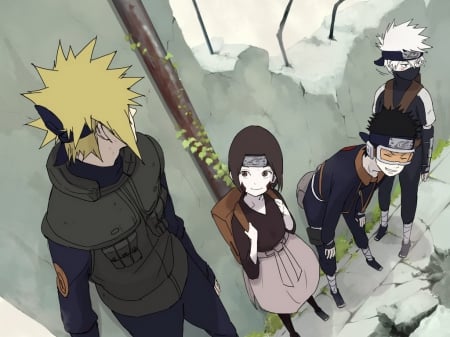 team kakashi - anime, hiding, naruto, wallpaper