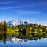 Schwarzsee Lake Reflection