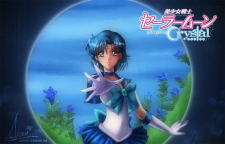 Sailor Mercury - anime, sailor, lady, blue