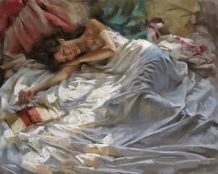 Romance Novel - artistic, portrait, women, painting