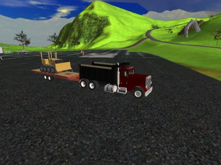 Dump Truck And Skip-Loader - trailer, dump truck, loader, fantasy