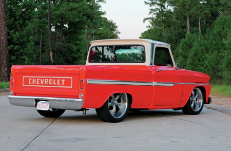 1965-Chevy-c10 - classic, gm, red, truck