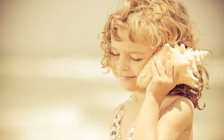 :) - boy, cute, seashell, photography