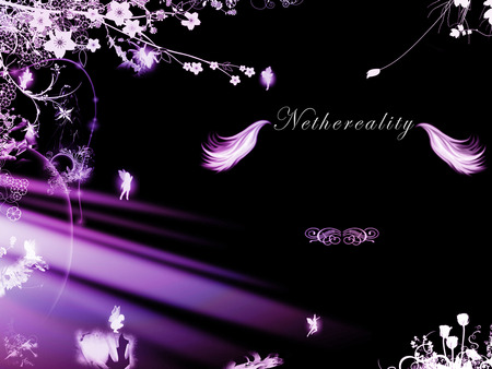 A Purple Fantasy - fairies, abstract, black, fantasy, folklore, purple, fairy, dark