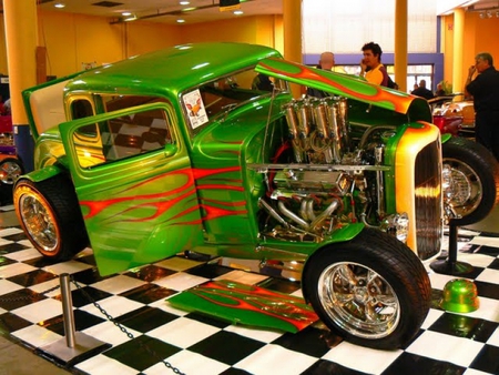 Green Machine - green, hotrod