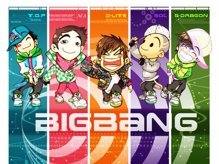 BIGBANGVersionCartoon - band, asia, bigbang, korean