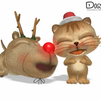 Ginga Cat and Reindeer