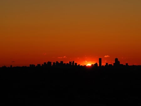 Boston Sunrise - city, sunrise, buildings, boston