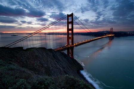 San Francisco Bridge - nature, ocean, sunset, bridge, san francisco