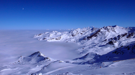 Sea of Clouds - beauty, ice, fun, val thorens, mont blanc, skiing, mountains, ski, nature, white, cool, snow, resort, snowboarding, europe