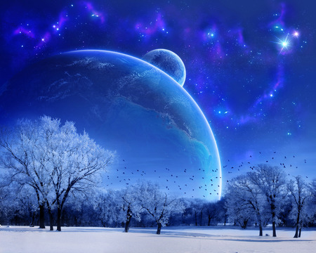 At Peace - tranquility, blue, planet, snow, flood, peace