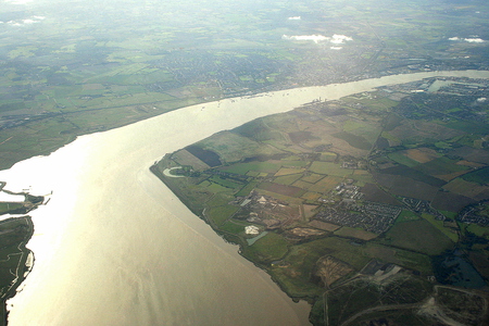 Aerial River - plane, landscape, fly, river