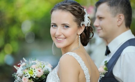 Pretty Bride - bride, happy, cute, pretty