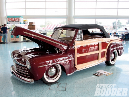 1947 Ford Sportsman Convertible - 1947, red, classic, wood