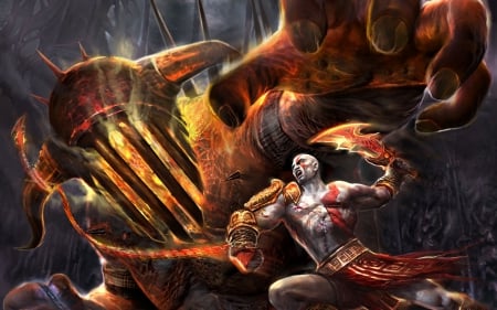 god of war - action, fight, giant, game