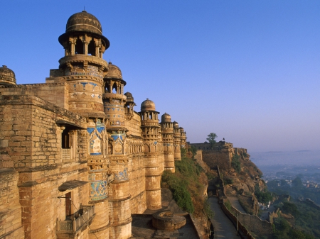 Castle on the hill - hill, india, castle, sky