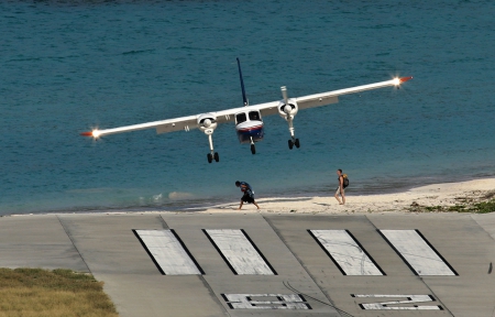 Landing - plane, sea, landing, men