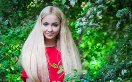 cute smile - smile, cute, garden, girl