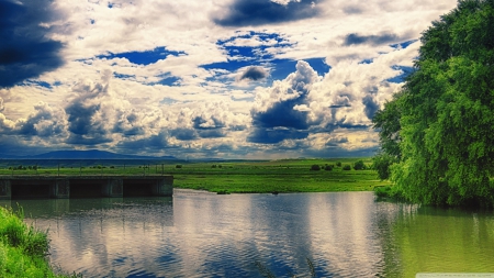 Armenia - lake, sky, landscape, water, summer, wallpaper, nature, hd, reflection, clouds, scene