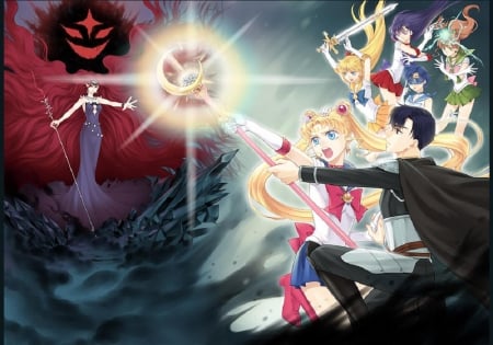 Sailor Moon - love, princess, moon, sailor, magic, usagi, serenity, fight, anime, friends