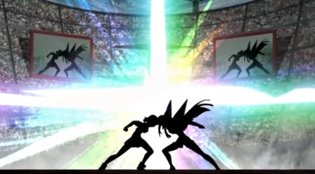 Kill la Kill - arena, rainbow, fight, kill la kill, shadow, flash