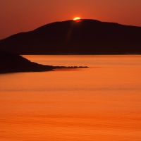 orange sound in a united kingdom sunset