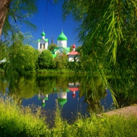 Reflection of a church