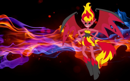 Demon Sunset Shimmer - cartoons, friendship is magic, sunset shimmer, my little pony, tv series, equestria girls