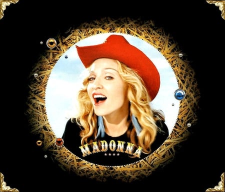 Cowgirl Madonna - women, fun, female, hats, singer, girls, music, cowgirls, style, Madonna, famous, westerns