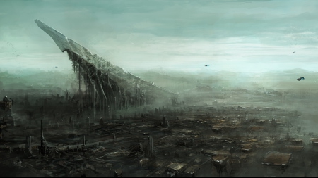 The Scythe - burn, science fiction, post apocalyptic, city, destroy, apocalyptic