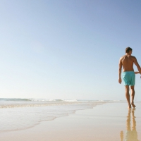 Loving Couple At Beach