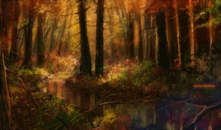 Secrets of the Fall - fall, autumn, fantasy, forest