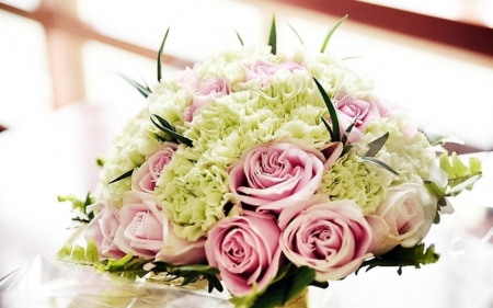 Beautiful Flowers - bouque, flowers, roses, petals