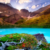 Cracker Lake Sunset, Montana