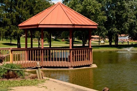 Peaceful Gazebo - pretty gazebo, gazebo, peaceful gazebo, scenic gazebo