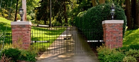 Gatekeeper or Keymaster? - keymaster, driveway, gatekeeper, entrance, fence, gates