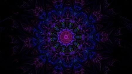 Deep blue and purple fractal - fractal, purple, other, blue