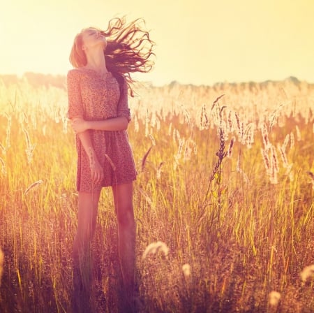 Beauty - beauty, subbotina anna, summer, field, model