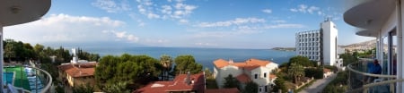 Panoramic view - summer, greece, resorts, sea, ocean, nature