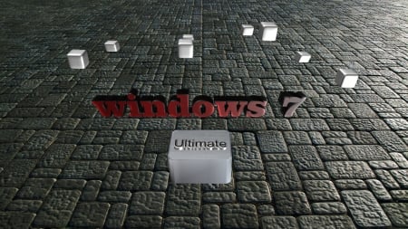 windows 7 - street, space, cube, didis