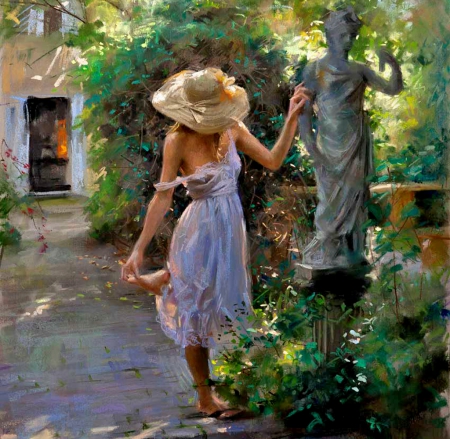 Tuscany - painting, women, portrait, artistic