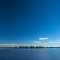 Small Island in Blue Lake, Yellowstone National Park