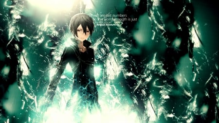 Kirito - online, game, sword art, anime, sword, kazuto