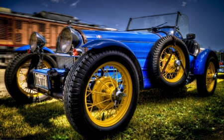 Bugatti ~ HDR - cars, bugatti, hdr, blue