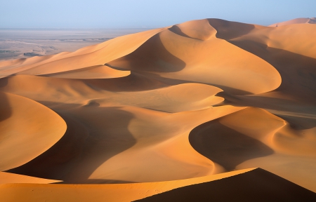 Desert - sky, desert, sand, wave