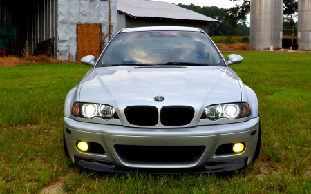 BMW E46 M3 Front End Barn Shot - m3, car, import, sports car, bmw, e46