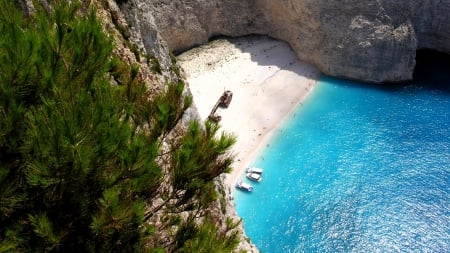 Zakynthos Zante Beach in Greece - oceans, nature, Greece, beaches, cliffs, new, wallpaper